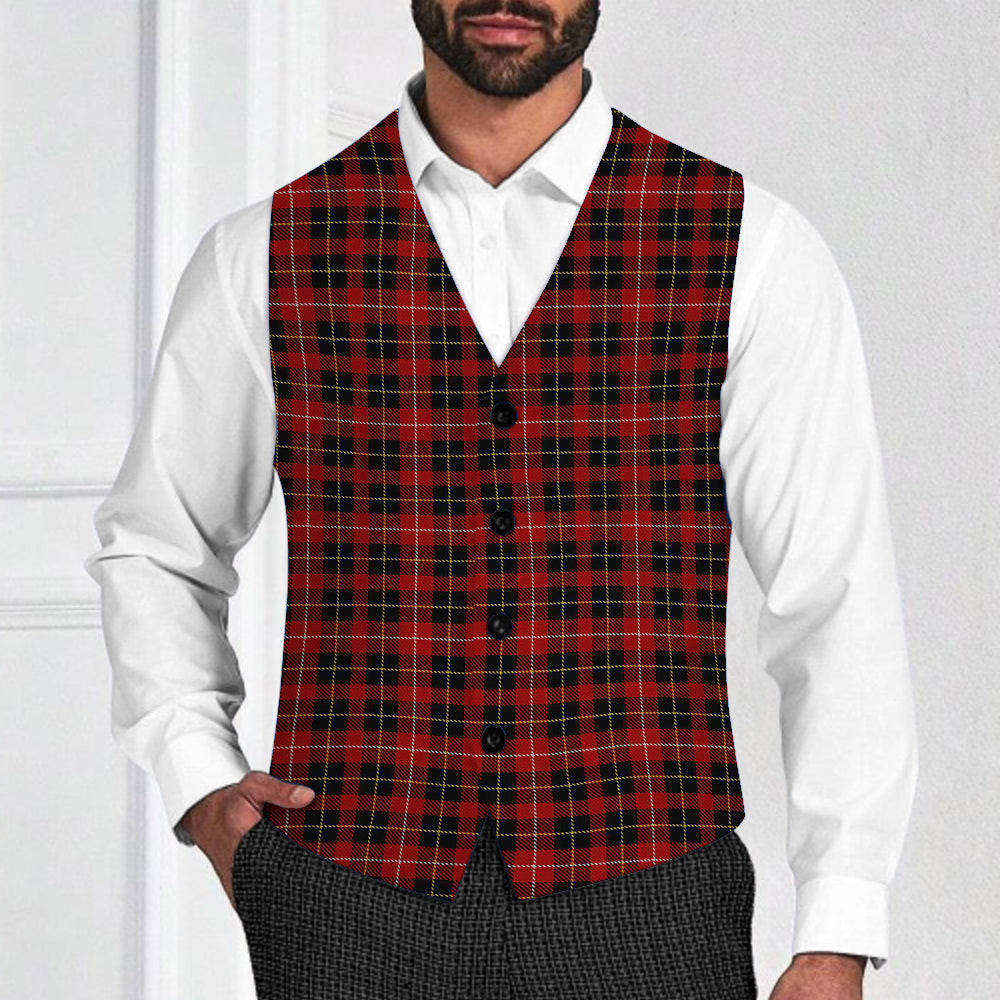 ScotsTee Shop Scottish Connel Tartan Waistcoat Sleeveless Suit Vest