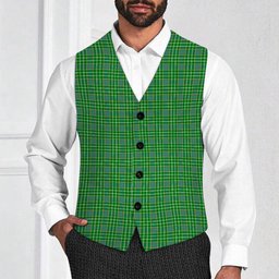ScotsTee Shop Scottish Currie Tartan Waistcoat Sleeveless Suit Vest