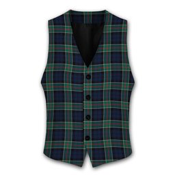 ScotsTee Shop Scottish Colquhoun Modern Clan Tartan Waistcoat Sleeveless Suit Vest