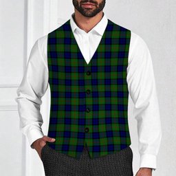 ScotsTee Shop Scottish Dundas Modern Tartan Waistcoat Sleeveless Suit Vest