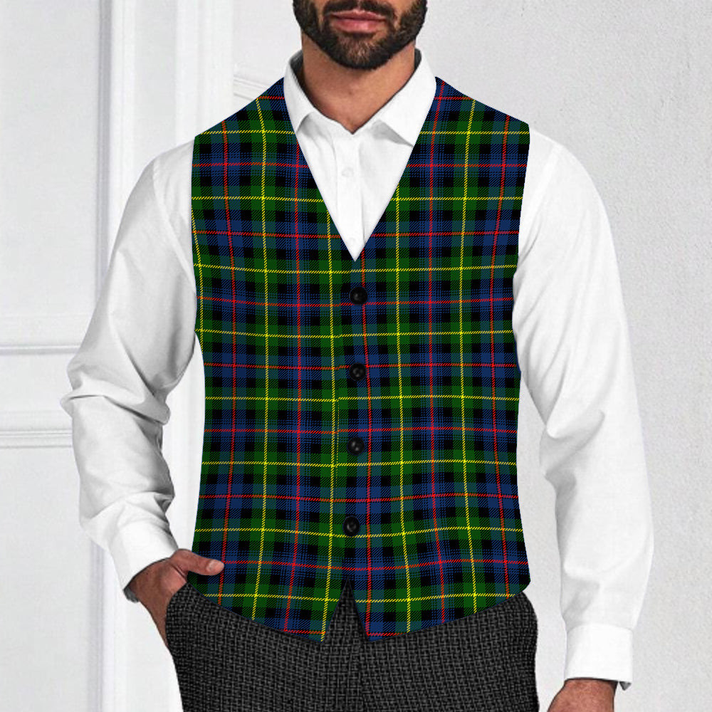 ScotsTee Shop Scottish Farquharson Modern Tartan Waistcoat Sleeveless Suit Vest
