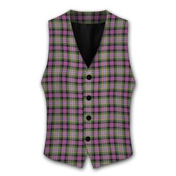 ScotsTee Shop Scottish Dundee Pink Variation Ancient Clan Tartan Waistcoat Sleeveless Suit Vest