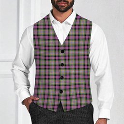 ScotsTee Shop Scottish Dundee Pink Variation Ancient Clan Tartan Waistcoat Sleeveless Suit Vest