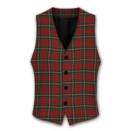 ScotsTee Shop Scottish Gillespie Tartan Waistcoat Sleeveless Suit Vest