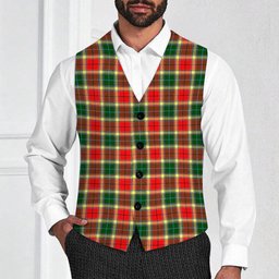 ScotsTee Shop Scottish Gibbs Tartan Waistcoat Sleeveless Suit Vest