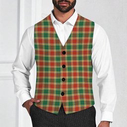 ScotsTee Shop Scottish Gibson Ancient Tartan Waistcoat Sleeveless Suit Vest