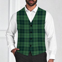 ScotsTee Shop Scottish Erskine Hunting Modern Tartan Waistcoat Sleeveless Suit Vest