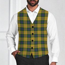 ScotsTee Shop Scottish Fraser Yellow Tartan Waistcoat Sleeveless Suit Vest