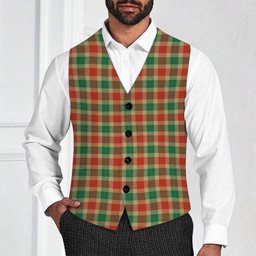ScotsTee Shop Scottish Gibsone Ancient Tartan Waistcoat Sleeveless Suit Vest