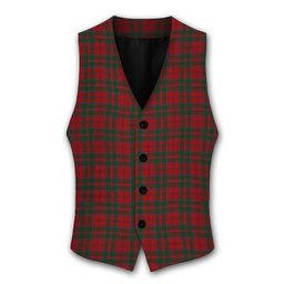 ScotsTee Shop Scottish Dundas Red Tartan Waistcoat Sleeveless Suit Vest