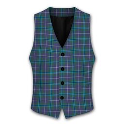 ScotsTee Shop Scottish Douglas Modern Tartan Waistcoat Sleeveless Suit Vest