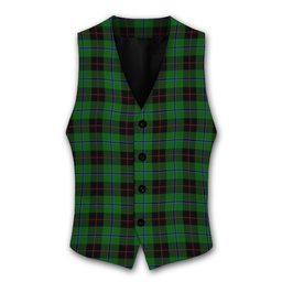 ScotsTee Shop Scottish Douglas Black Tartan Waistcoat Sleeveless Suit Vest