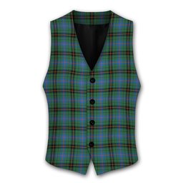 ScotsTee Shop Scottish Davidson Ancient Tartan Waistcoat Sleeveless Suit Vest