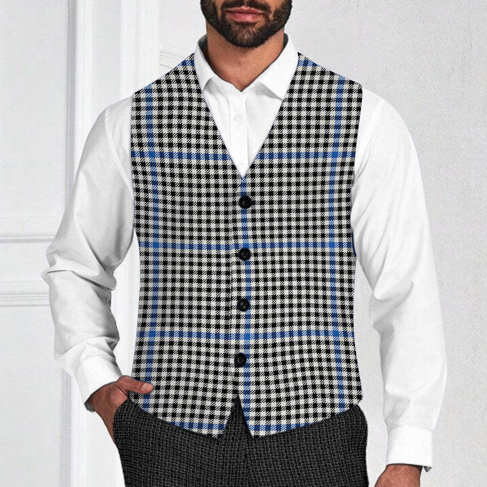 ScotsTee Shop Scottish Gladstone Modern Tartan Waistcoat Sleeveless Suit Vest