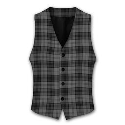 ScotsTee Shop Scottish Douglas Grey Tartan Waistcoat Sleeveless Suit Vest