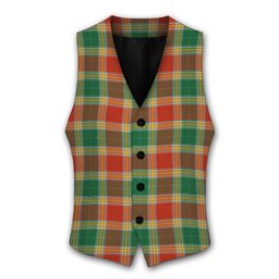 ScotsTee Shop Scottish Gibbs Ancient Tartan Waistcoat Sleeveless Suit Vest