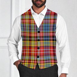 ScotsTee Shop Scottish Drummond of Strathallan Modern Tartan Waistcoat Sleeveless Suit Vest