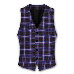 ScotsTee Shop Scottish Dunlop Modern Tartan Waistcoat Sleeveless Suit Vest