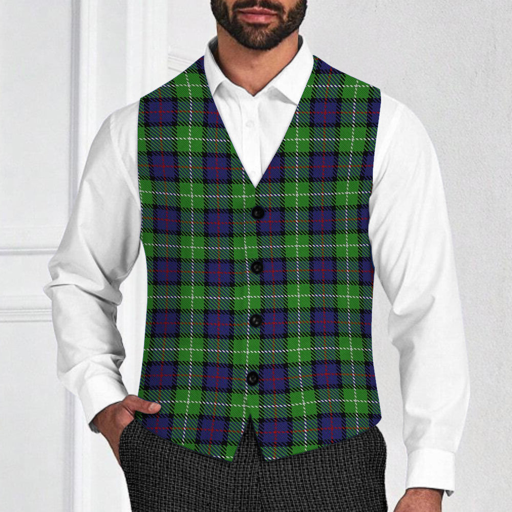 ScotsTee Shop Scottish Davidson of Tulloch Tartan Waistcoat Sleeveless Suit Vest