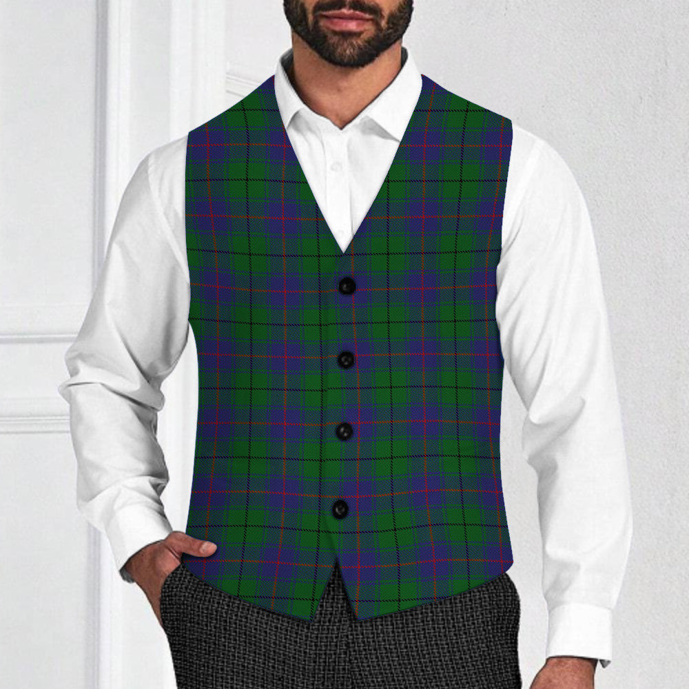 ScotsTee Shop Scottish Davidson Half Tartan Waistcoat Sleeveless Suit Vest