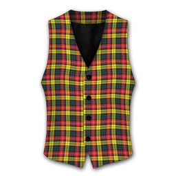 ScotsTee Shop Scottish Dewar Tartan Waistcoat Sleeveless Suit Vest