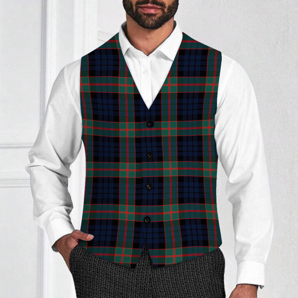 ScotsTee Shop Scottish Fletcher of Dunans Modern Tartan Waistcoat Sleeveless Suit Vest