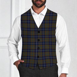 ScotsTee Shop Scottish Douglas Brown Tartan Waistcoat Sleeveless Suit Vest