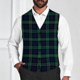 ScotsTee Shop Scottish Ewing Modern Tartan Waistcoat Sleeveless Suit Vest