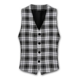 ScotsTee Shop Scottish Douglas Grey Ancient Tartan Waistcoat Sleeveless Suit Vest