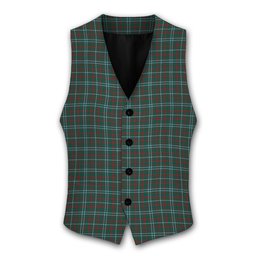 ScotsTee Shop Scottish Dundee Green Tartan Waistcoat Sleeveless Suit Vest