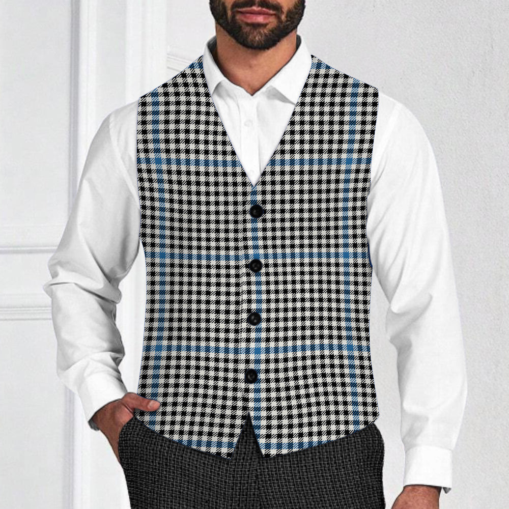 ScotsTee Shop Scottish Gladstone Ancient Tartan Waistcoat Sleeveless Suit Vest