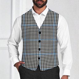 ScotsTee Shop Scottish Gladstone Ancient Tartan Waistcoat Sleeveless Suit Vest