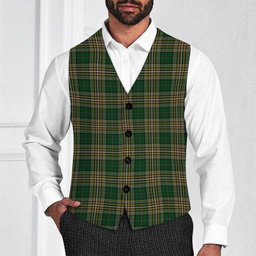 ScotsTee Shop Scottish Fitzsimmons Tartan Waistcoat Sleeveless Suit Vest