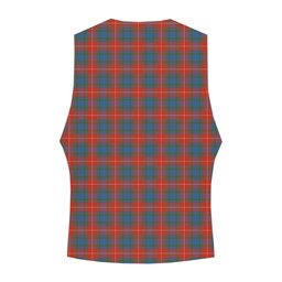 ScotsTee Shop Scottish Fraser Gathering Red Ancient Tartan Waistcoat Sleeveless Suit Vest