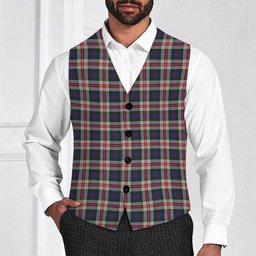 ScotsTee Shop Scottish Fraser Red Dress Tartan Waistcoat Sleeveless Suit Vest