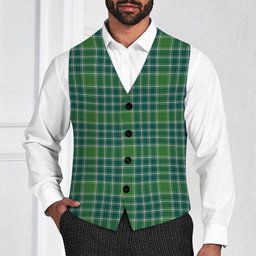 ScotsTee Shop Scottish MacDonald Lord of the Isles Hunting Ancient Tartan Waistcoat Sleeveless Suit Vest