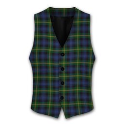 ScotsTee Shop Scottish Gordon 2 Tartan Waistcoat Sleeveless Suit Vest