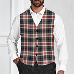 ScotsTee Shop Scottish Robertson Dress Modern Tartan Waistcoat Sleeveless Suit Vest