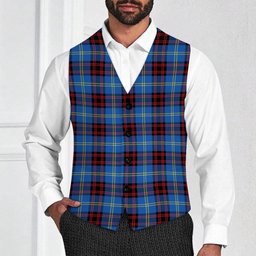 ScotsTee Shop Scottish Rutherford Modern Tartan Waistcoat Sleeveless Suit Vest