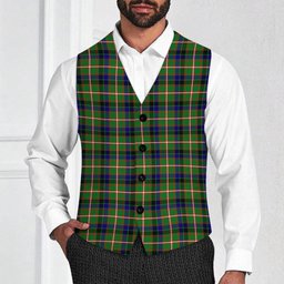 ScotsTee Shop Scottish Reid Green SC Tartan Waistcoat Sleeveless Suit Vest