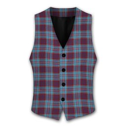 ScotsTee Shop Scottish Royal Canadian Air Force Modern Tartan Waistcoat Sleeveless Suit Vest