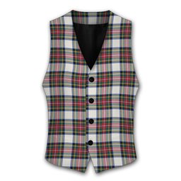ScotsTee Shop Scottish Stewart Dress Modern Tartan Waistcoat Sleeveless Suit Vest