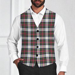 ScotsTee Shop Scottish Stewart Dress Modern Tartan Waistcoat Sleeveless Suit Vest