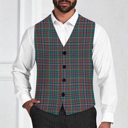 ScotsTee Shop Scottish Russell Old Modern Tartan Waistcoat Sleeveless Suit Vest