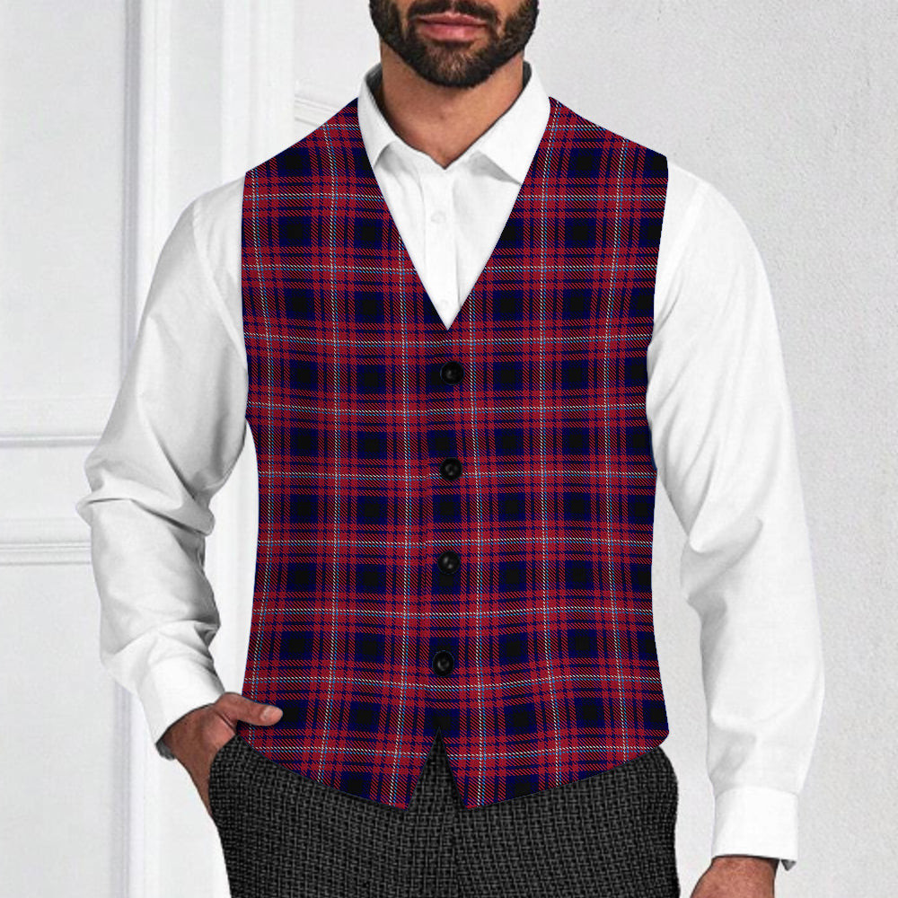 ScotsTee Shop Scottish Tullis Russell Tartan Waistcoat Sleeveless Suit Vest