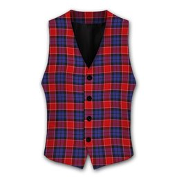 ScotsTee Shop Scottish Graham of Menteith Red Tartan Waistcoat Sleeveless Suit Vest
