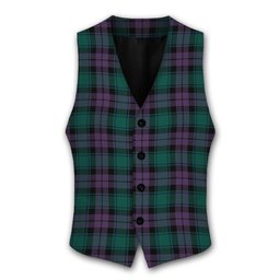 ScotsTee Shop Scottish MacArthur of Milton Modern Tartan Waistcoat Sleeveless Suit Vest