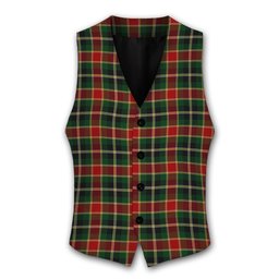 ScotsTee Shop Scottish MacLachlan 3 Tartan Waistcoat Sleeveless Suit Vest
