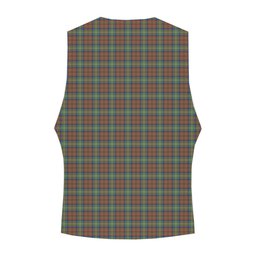 ScotsTee Shop Scottish Shaw Green Modern Tartan Waistcoat Sleeveless Suit Vest