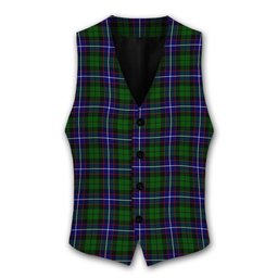 ScotsTee Shop Scottish Russell Modern Tartan Waistcoat Sleeveless Suit Vest